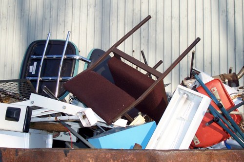 Donated furniture ready for recycling in Abbey Wood