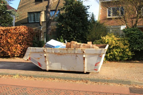 Recycling bins in a residential area of Abbey Wood