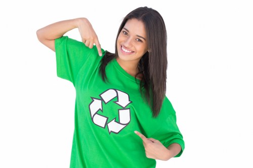 Professional waste management team at work